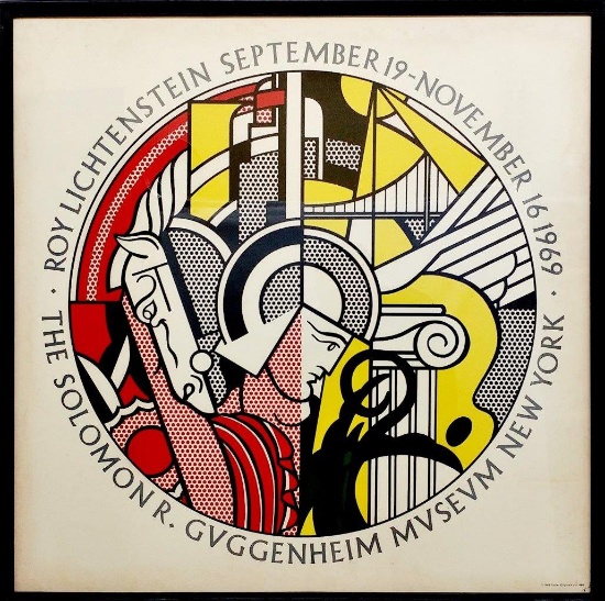 Roy Lichtenstein Guggenheim 1969 silk screen original print Poster