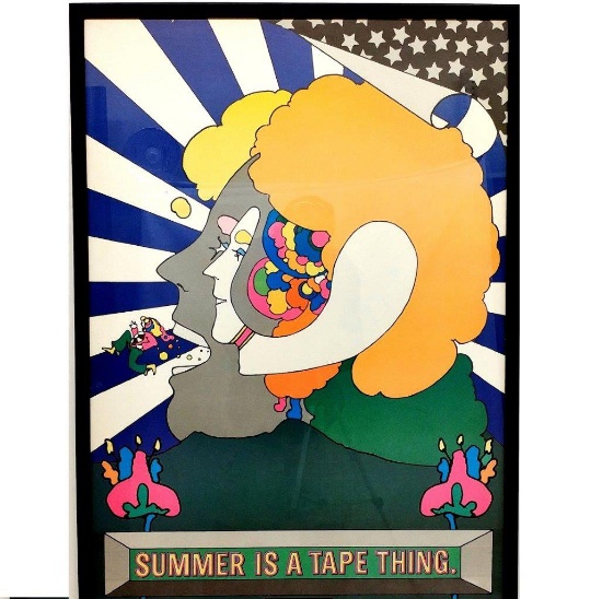 Peter Max " Summer is a Tape Thing" original print lithograph