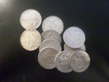 Lot of Ten 1923 Peace Dollars