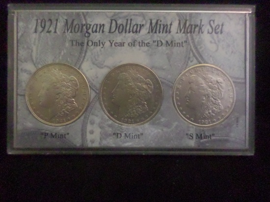 1921 Morgan Dollar Mint Mark Set