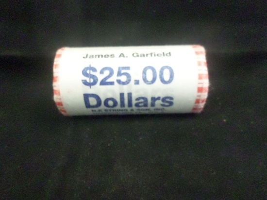 Roll of 25 James A Garfield Dollar Coin