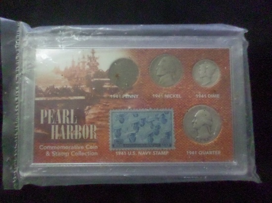 PEARL HARBOR COMMEMORATIVE COIN AND STAMP COLLECTION