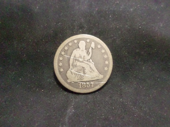 1857 Seated Liberty Quarter