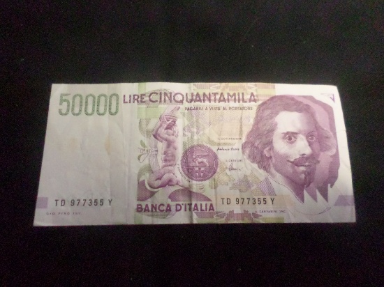 1992 50000 Lire Cinquantamila