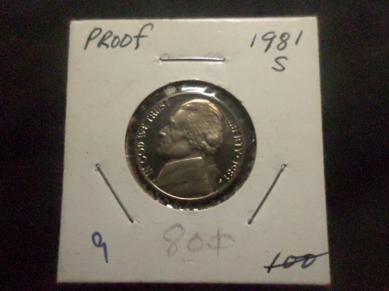 1981 S JEFFERSON NICKEL PROOF