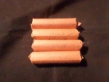 4 ROLLS  OF 1952 D AND S WHEAT PENNIES