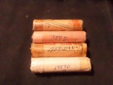 4 ROLLS OF 1959 D WHEAT PENNIES