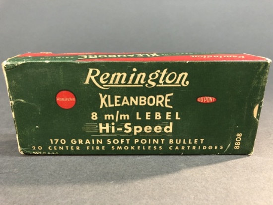 20 rounds of Remington Kleanbore 8mm Lebel - 170 grain soft point