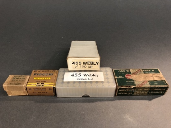 130 assorted rounds of 455 Webley