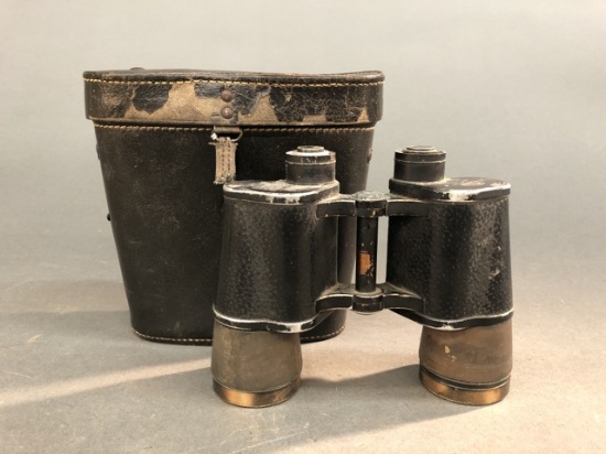 WW2 German Carl Zeiss Jena Dienstglas 7x50 binoculars with carrying case