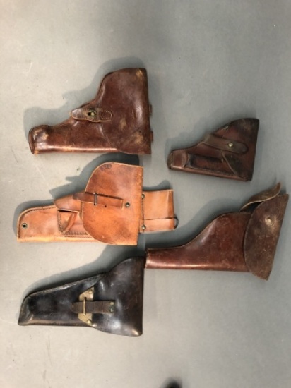 5 Military style pistol holsters.