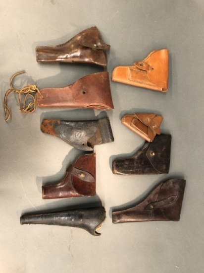 9 Military style pistol holsters.