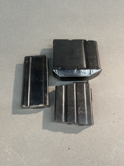 Group of rifle magazines.