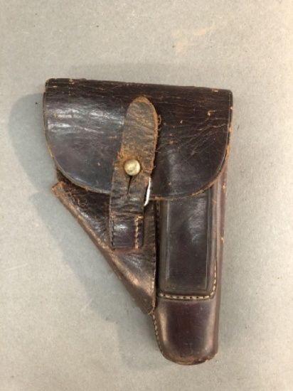 WW2 German Akah D.R.G.M Walther PPK pistol leather holster.