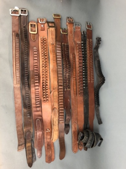 14 Cartridge leather belts ammo carrier.