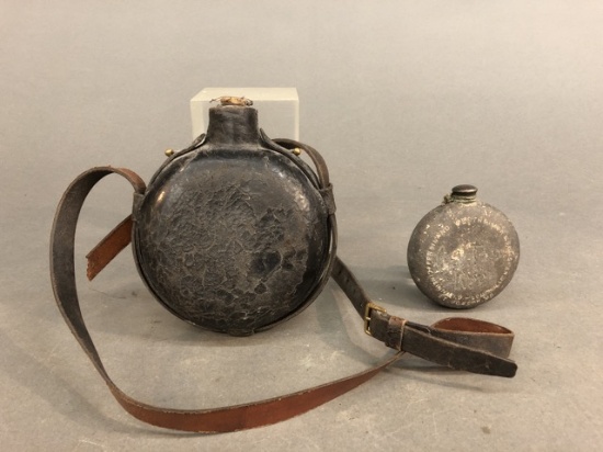 2 Antique canteens.