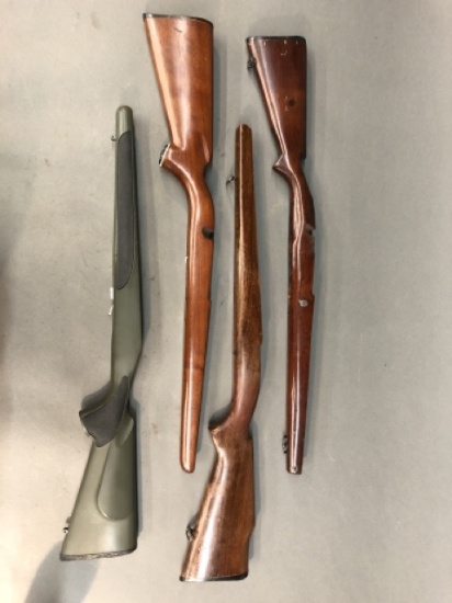 4 Bolt action rifle stocks.