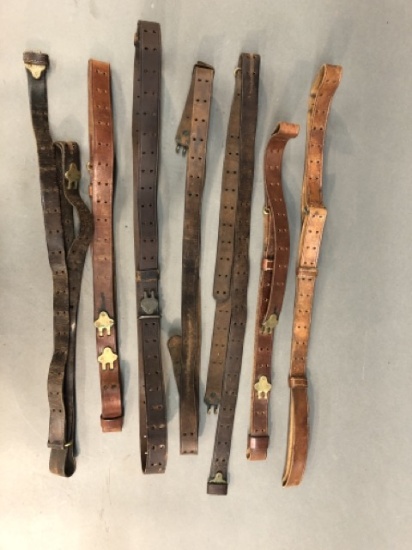 7 WW1 U.S. M1907 rifle slings.