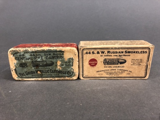 Two boxes of 44 S&W Russian - The Union Metallic Cartridge Co and Remington UMC