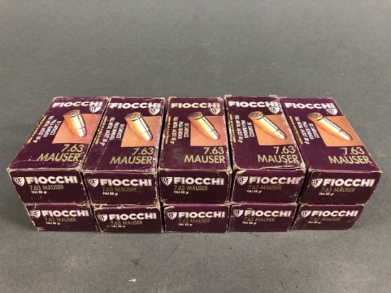 497 rounds of Fiocchi 7.63 / 30 Mauser - 88gr FMJ