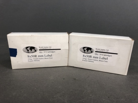70 rounds French Surplus 8x50R Lebel - 234g nickel jacket