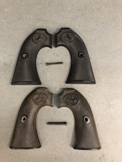 Two sets of vintage Colt Bisley grips