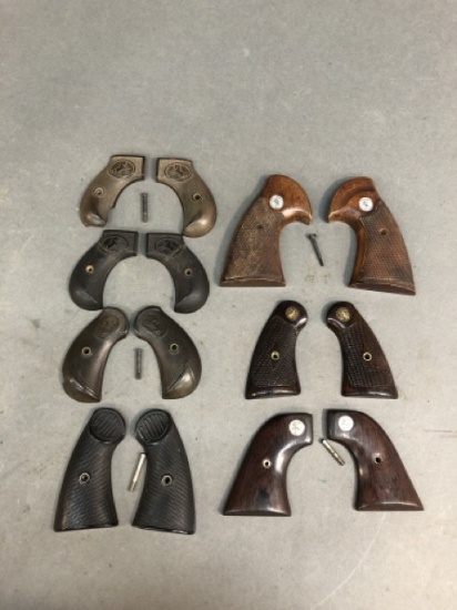 Group of Colt revolver grips