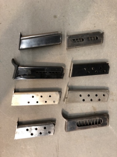 Group of single stack pistol magazines