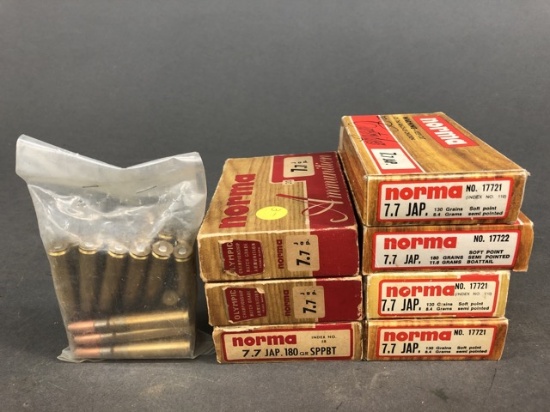126 assorted rounds of 7.7 Japanese with 39 casings