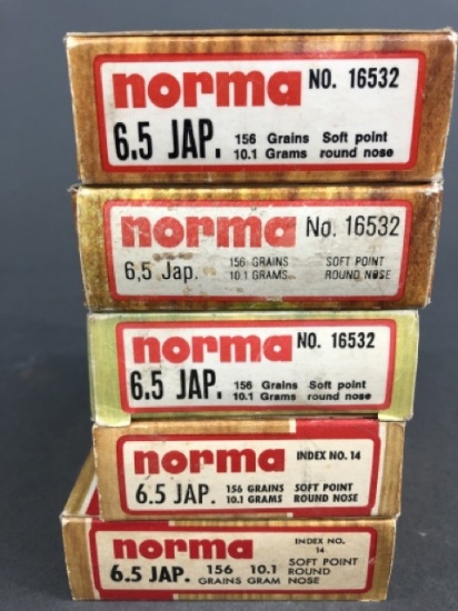 97 rounds of Norma 6.5 Japanese - 156 grain soft point