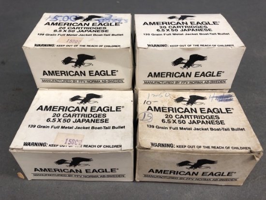 Approximately 110 rounds of American Eagle 6.5x50 Japanese - 139 grain FMJ