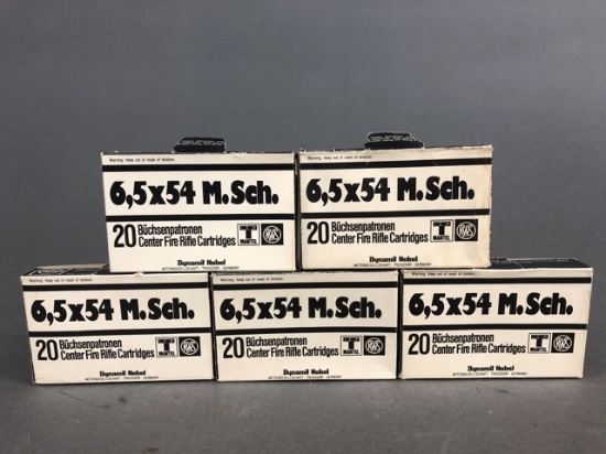 85 rounds of Dynamit Nobel 6.5x54 Mannlicher Schonauer -159 grain soft point