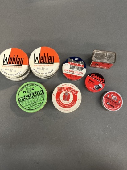 Group of vintage air gun pellets.