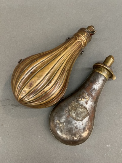 2 Antique powder flasks