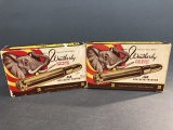 Two Weatherby .460 Magnum boxes with twenty 500 grain rounds and sixteen casings