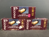 3 boxes Fiocchi .455 Webley ammunition