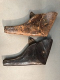 2 British Webley revolver leather holsters.