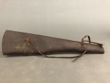 Rifle or carbine leather scabbard.