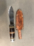 Hoffritz knife with leather sheath
