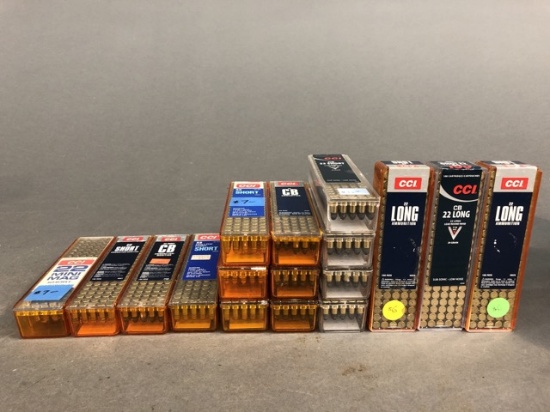 1,350 rounds of CCI 22 short/CB and 150 rounds CCI 22 Long