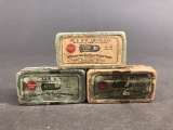 3 Antique boxes Remington .32 S&W ammo