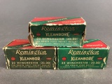 Three vintage boxes of Remington Kleanbore 32 Winchester (32-20)