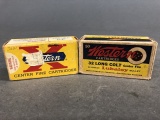 Two vintage boxes of Western 32 Long Colt