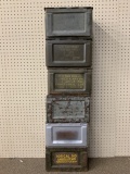 6 Vintage U.S. .50 cal side latch ammo cans