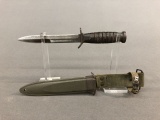 U.S. M3 fighting knife and M8A1 scabbard.