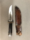 Marbles Gladstone hunting knife with sheath.