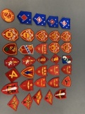 WWII U.S. Marine Corps shoulder patches.