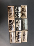 9 Stereoscope cards