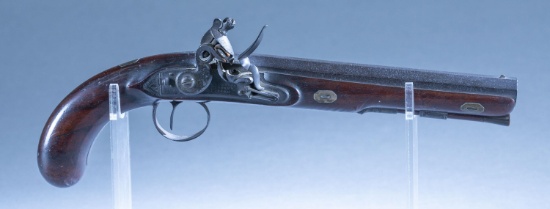 English Dunderdale flintlock pistol, .60 cal