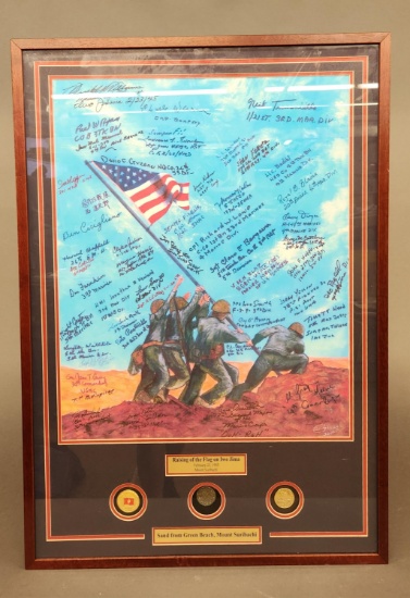From the esIwo Jima sand and J. Stone signed print